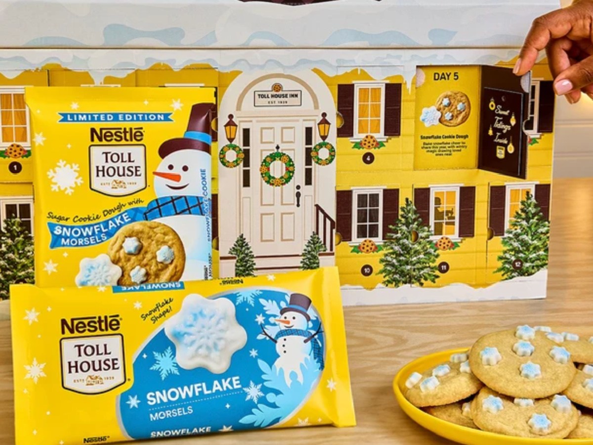 Nestle Toll House advent calendar with morsels and cookie dough