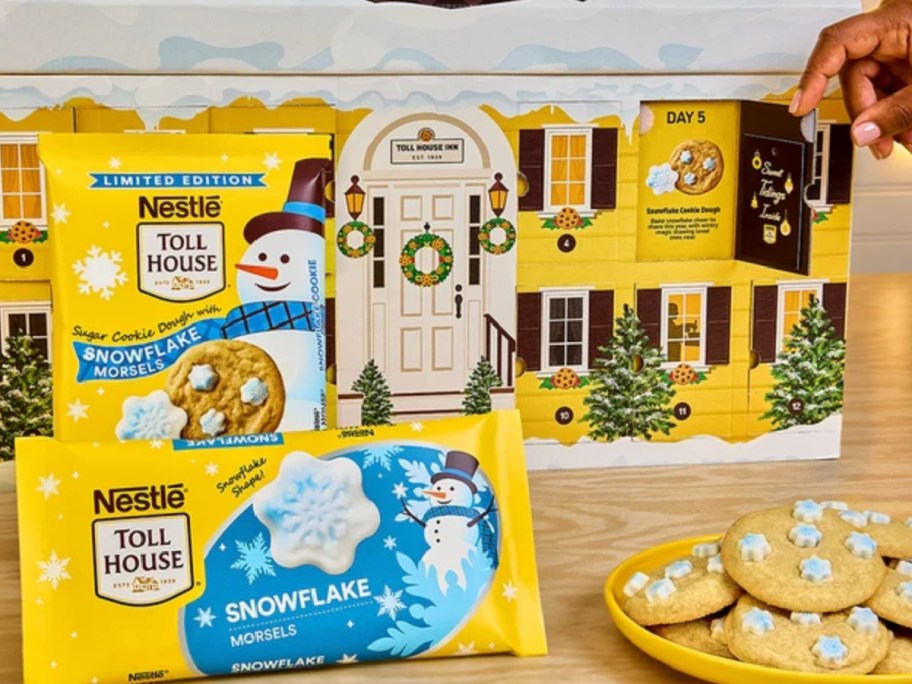 Nestle Toll House advent calendar with morsels and cookie dough