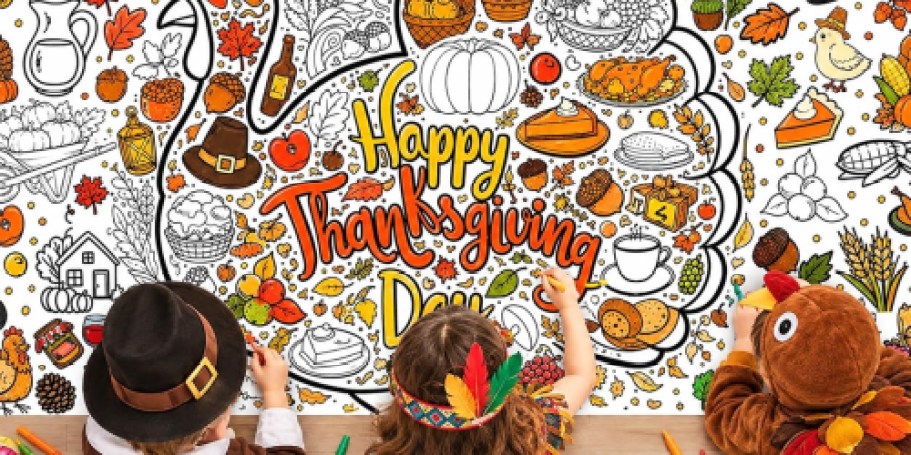 Giant Coloring Posters Only $4.99 on Amazon (Thanksgiving & Christmas Designs)