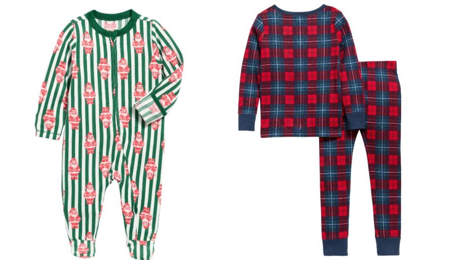 Old navy holiday Pajamas in different patterns