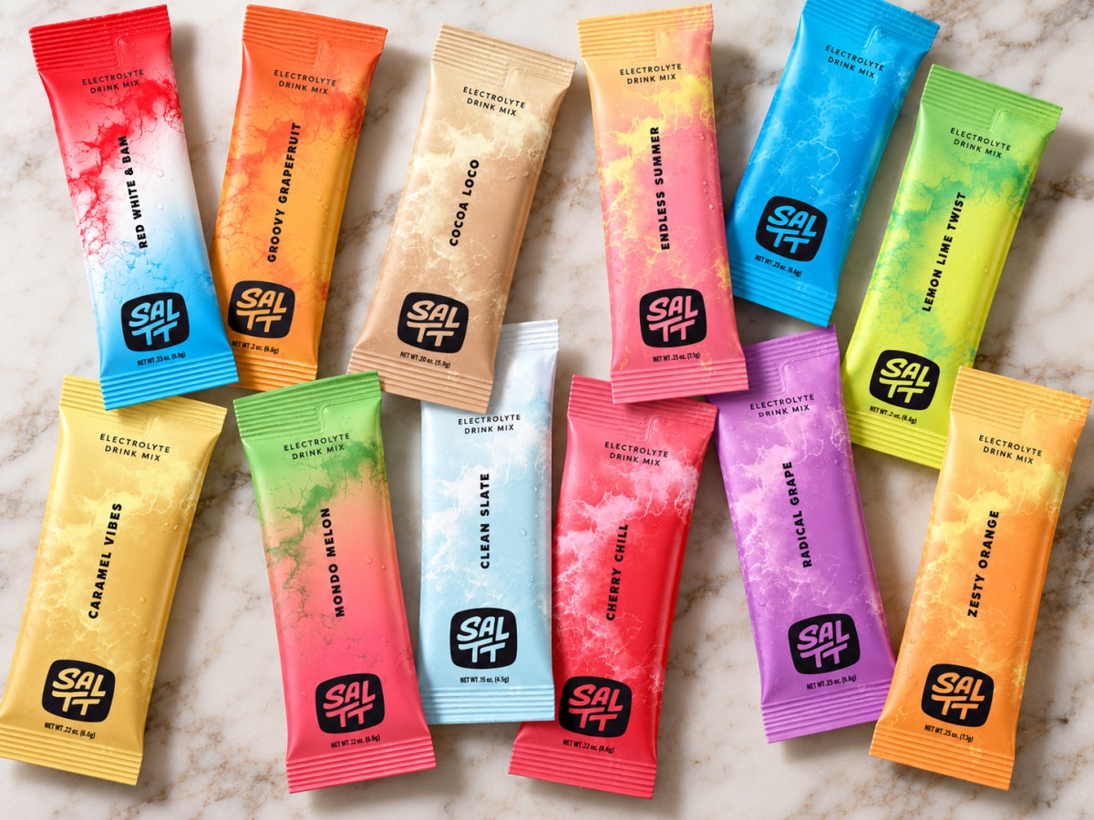 Different flavors of individual SALTT Electrolytes Packets