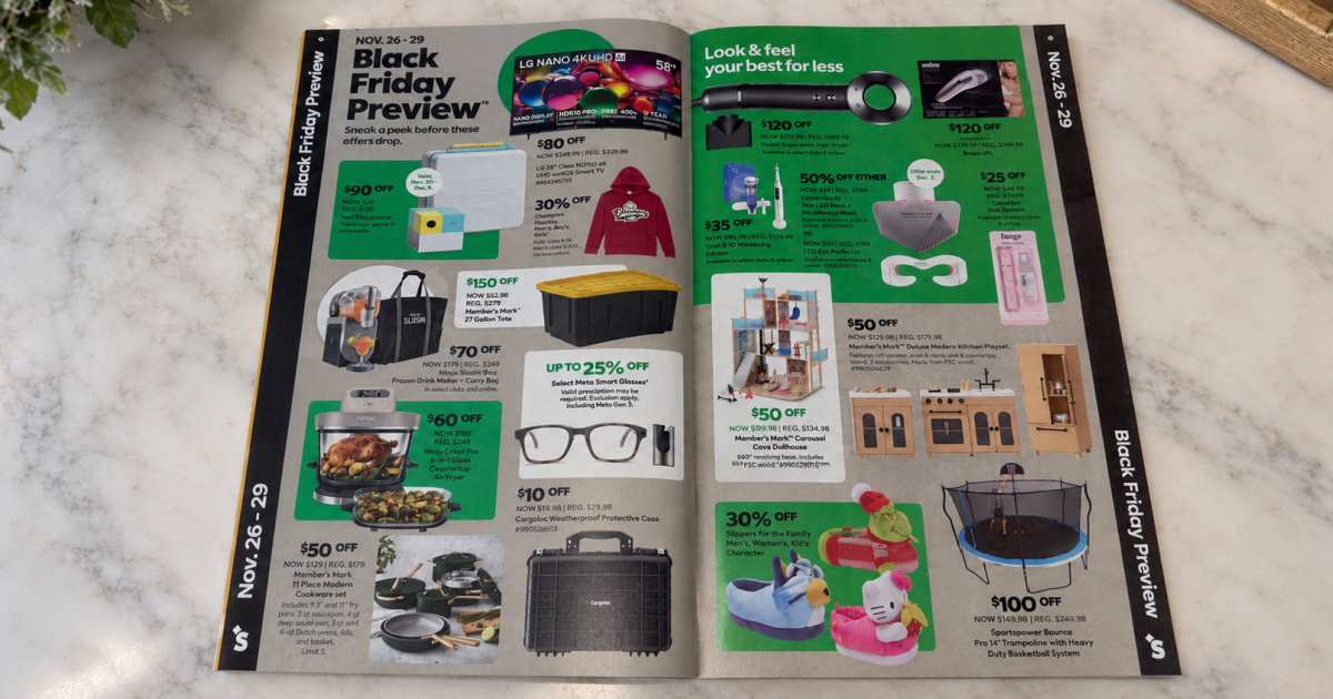 Sam’s Club Black Friday Ad Preview Just Dropped (HOT Deals on Toys, Electronics & More!)