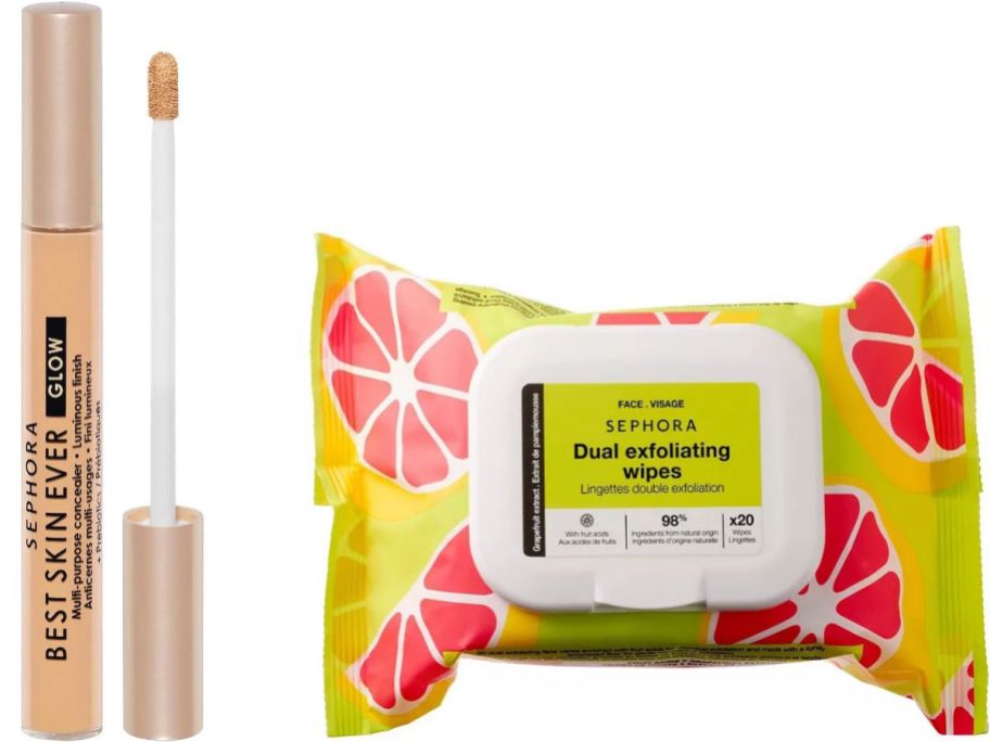 Sephora Collection Glow Concealer and Makeup cleansing Wipes