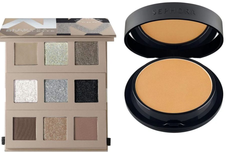 Stock images of Sephora Collection eye Shadow Palette and Powder Foundation Compact
