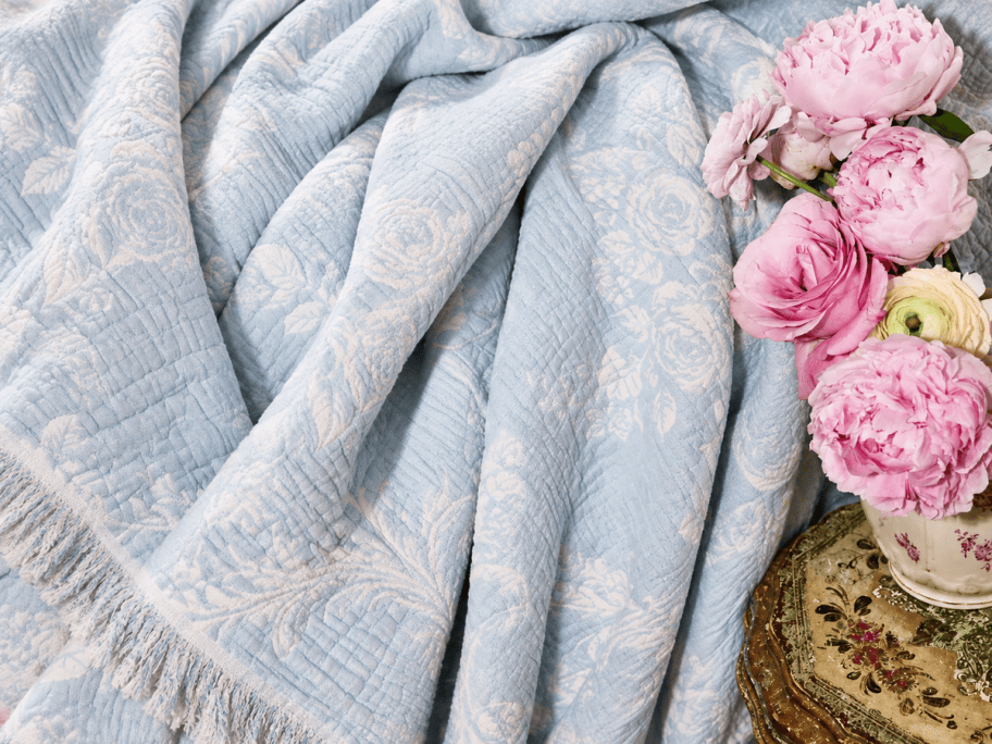 Simply Shabby Chic Woven Damask Throw Blanket