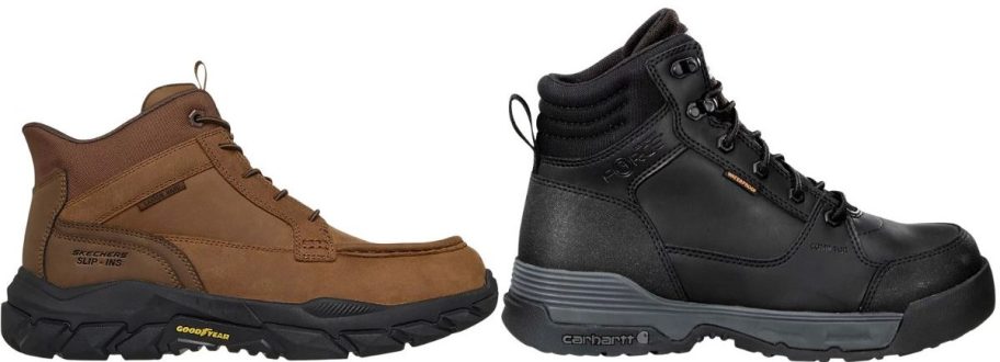 Skechers Men's Slip-ins Work Santoro Safety Toe Work Boot and Carhartt Men's Force HD Waterproof Composite Toe Work Boot