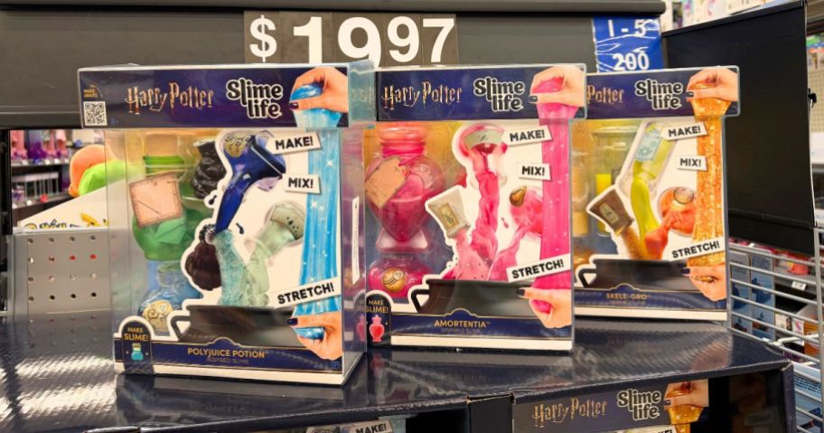 Slime Life Harry Potter Potion Kits on shelf in store