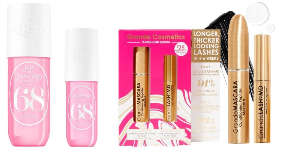 Sol de Janeiro Cheirosa Hair & Body Fragrance Home & Away Bundle and Grande Cosmetics Lash & Brow Care System
