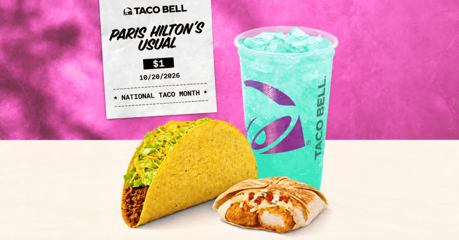 Taco Bell Paris Hilton’s Usual $1 Promo on 10/20