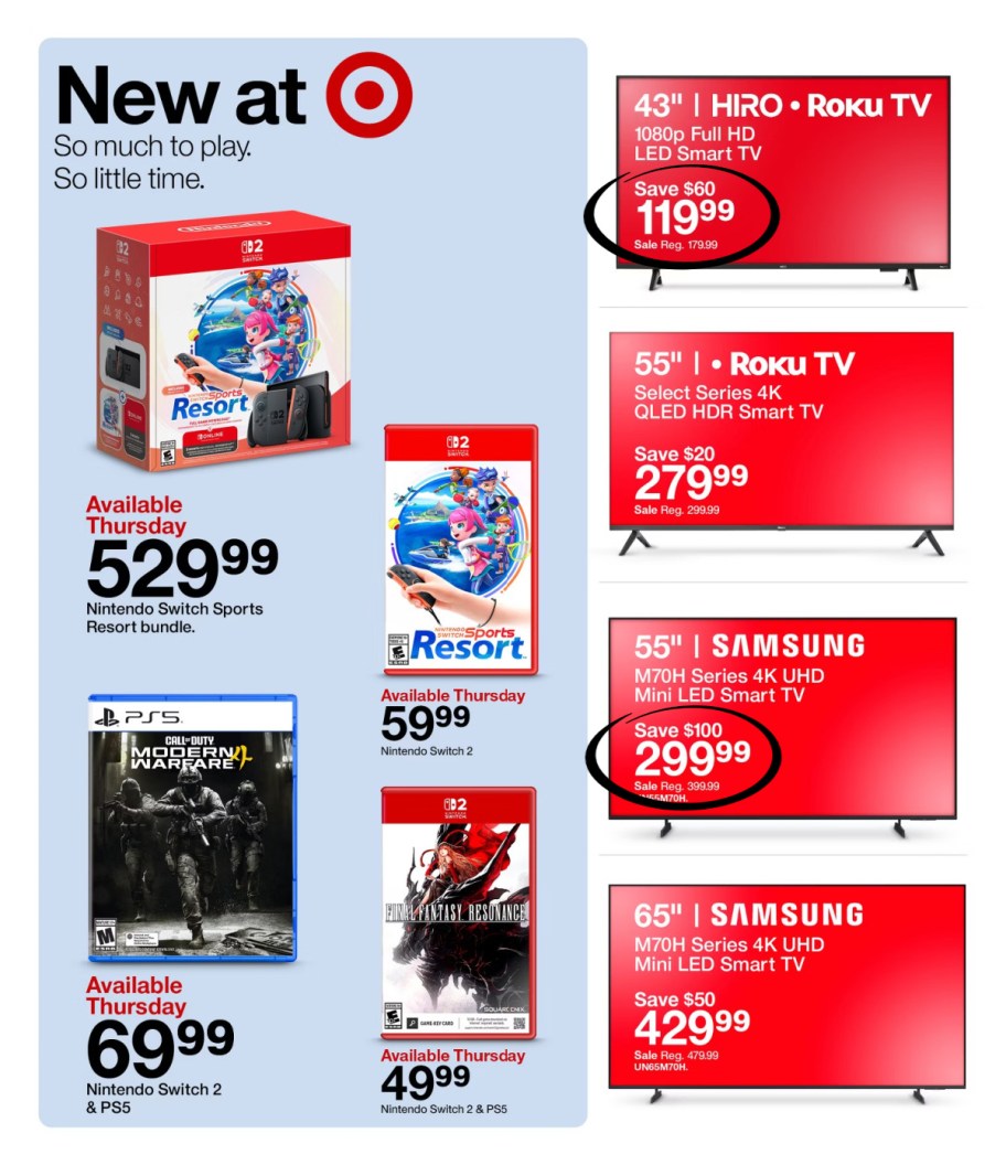 page from Target ad