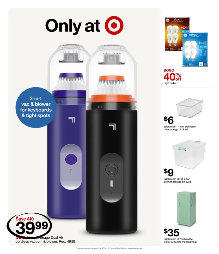 page from Target ad