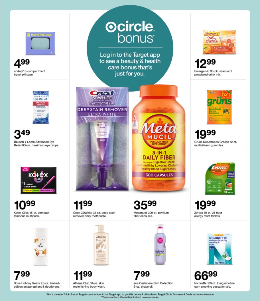 page from Target ad