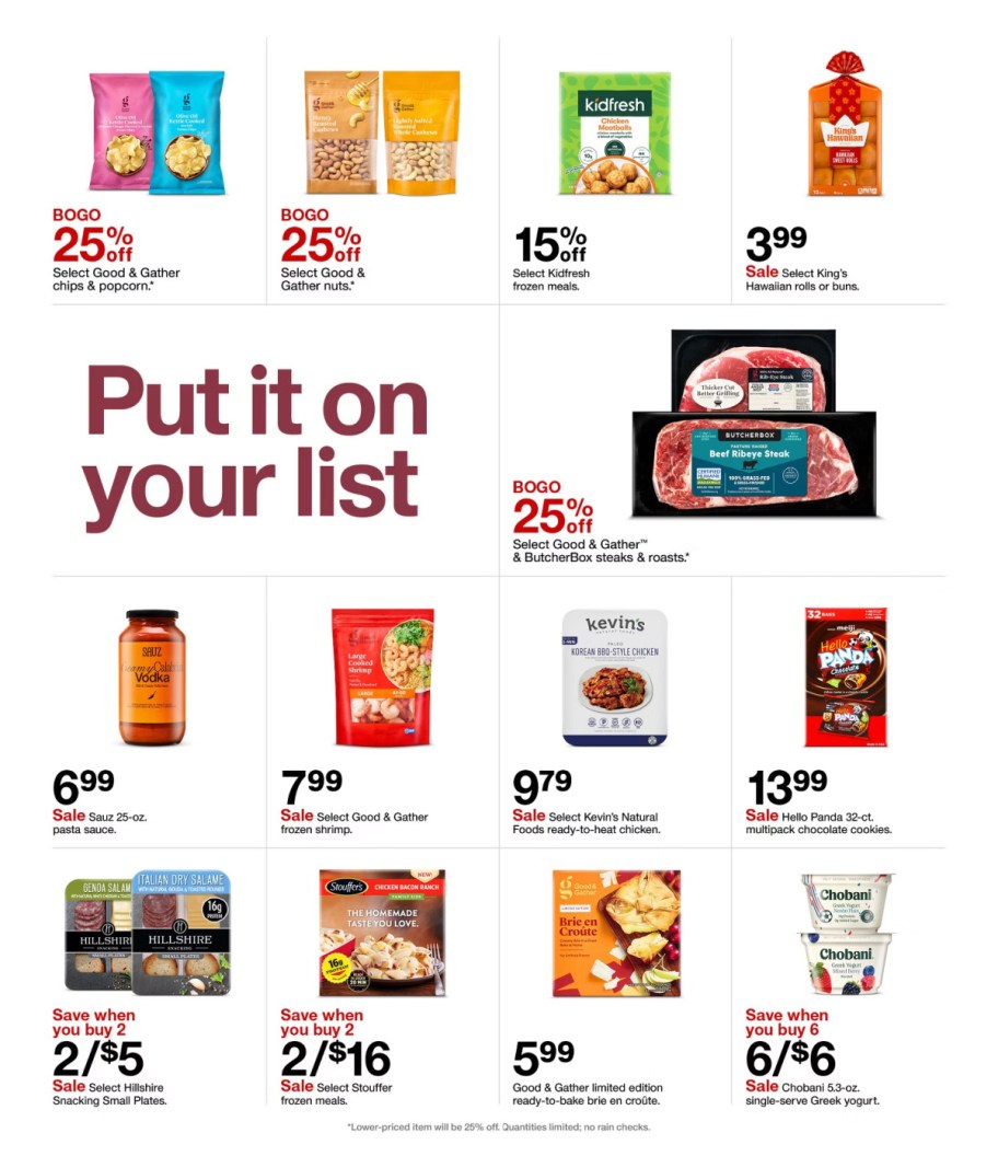 page from Target ad