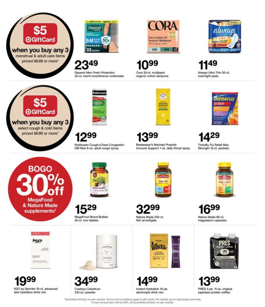 page from Target ad