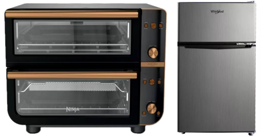 double air fryer and mini fridge