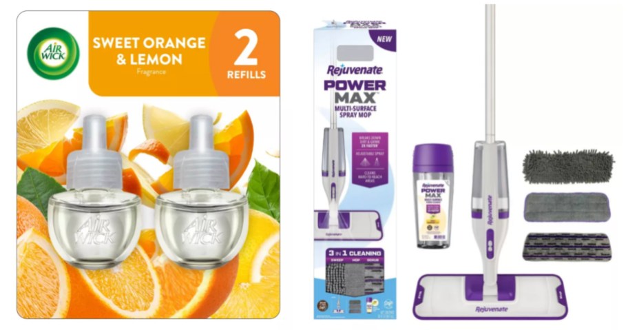 air freshener refills and mop