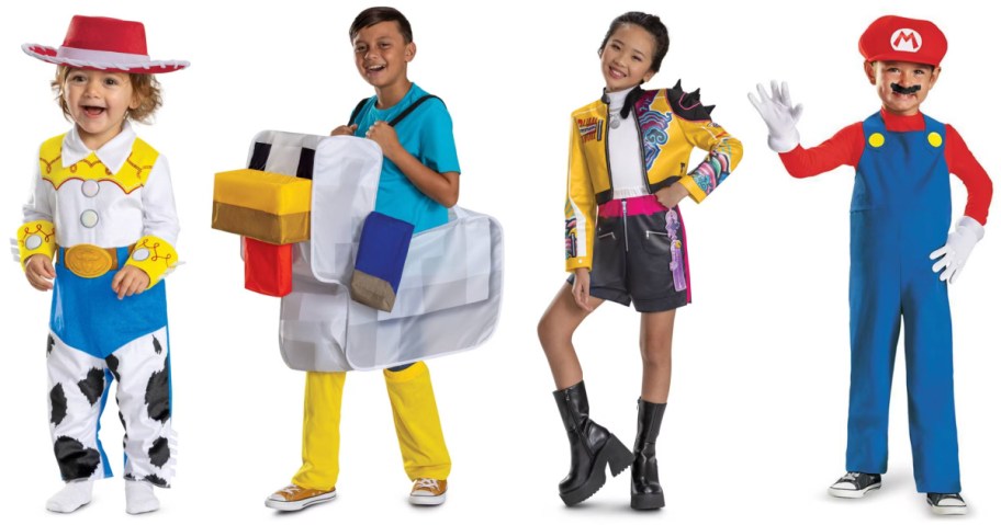 kids in halloween costumes