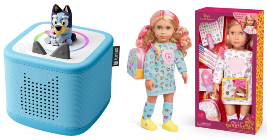 bluey sound box and our generation doll