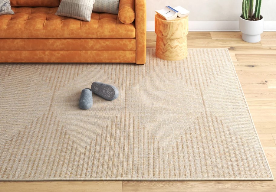 The Twillery Co. Mendota Geometric Tan Indoor Outdoor Area Rug