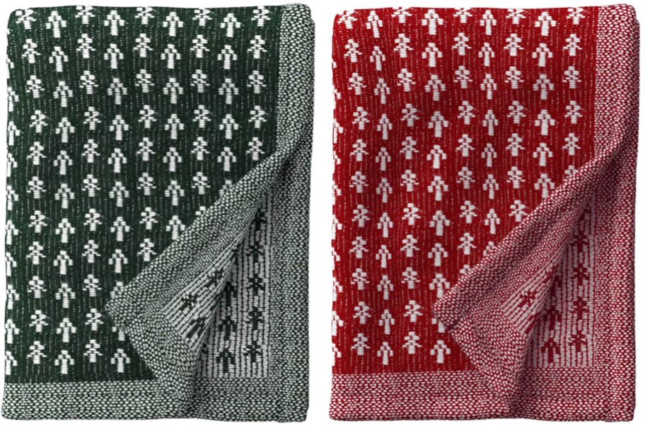 Threshold Mini Fairisle Christmas Tree Throw Blanket