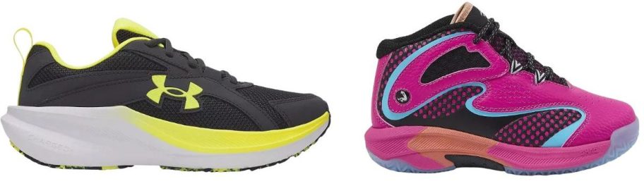 Under Armour Assert 11 Big Kids Charged+ Lace-Up Running Shoe and Shaq Notix 2.0 Big Kids Sneaker