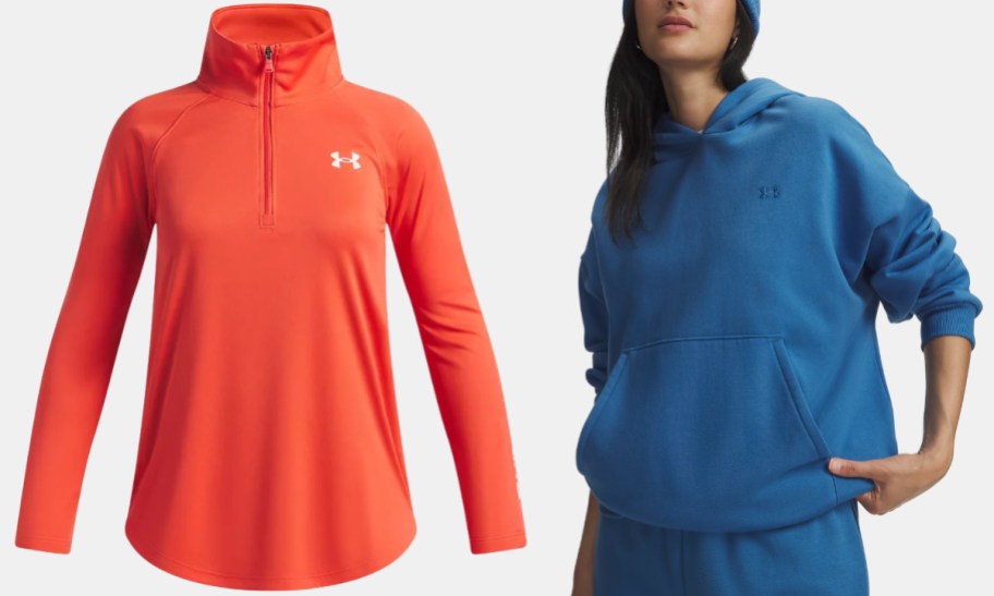 under armour girls and womens tops
