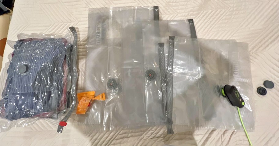 Vacuum Storage Bags 12-Pack w/ Pump Just $11.99 on Amazon (Great for Travel)