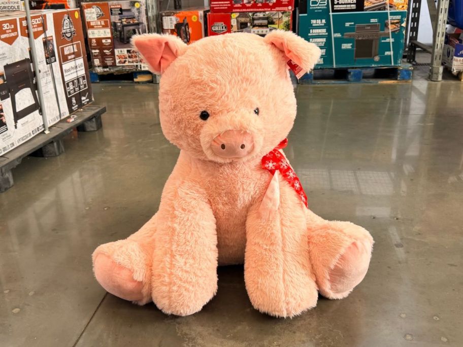 Walmart Way to Celebrate Christmas Giant Pig Plush