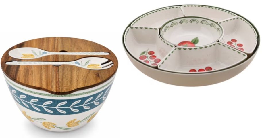 Stock images of Better Homes Salad Set and Chip & Dip Set