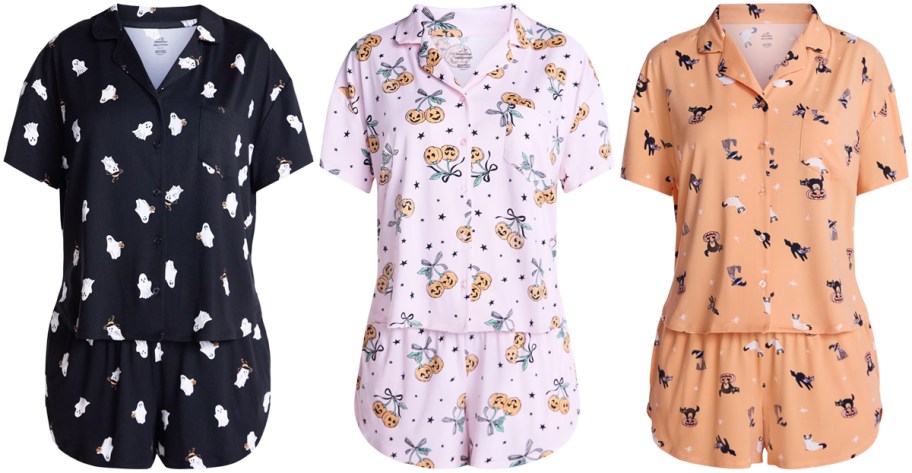 Way To Celebrate Halloween Women's Top & Shorts Pajama Set