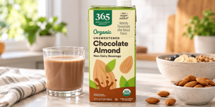 365 Whole Foods Organic Chocolate Almond Milk 32oz Only $1.76 Shipped w/ Prime