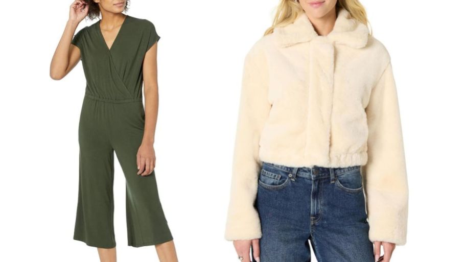 Amazon essentials jumpsuit and jacket on woot sale