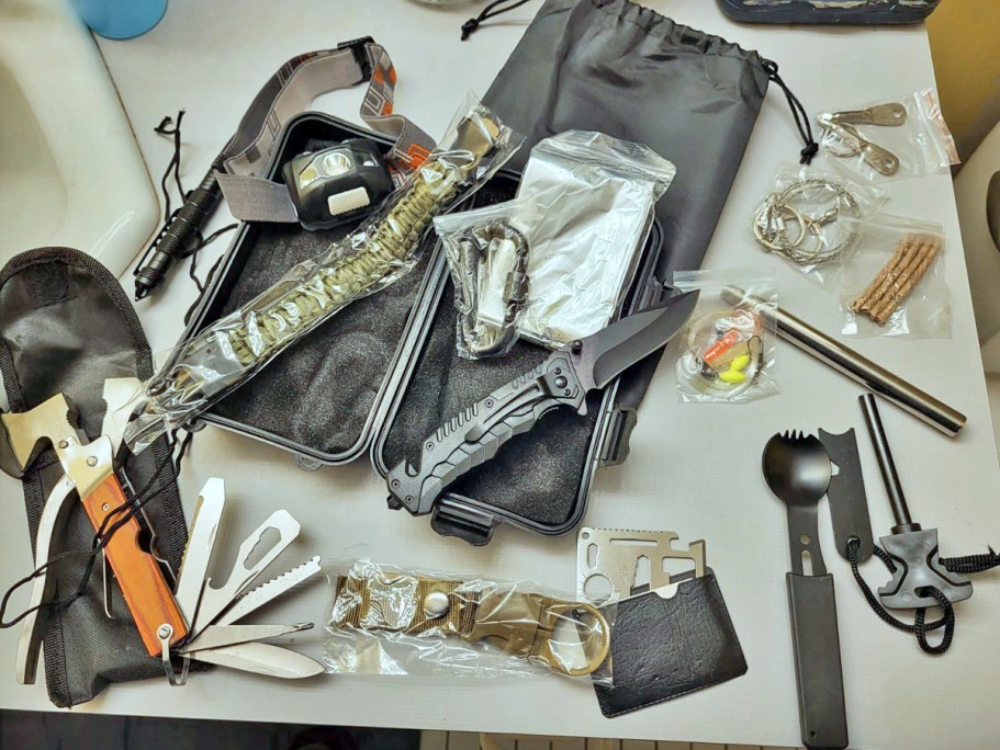 Emergency Survival Kit Just $20 on Amazon (Includes Knife, Multitools, Headlamp, & More)