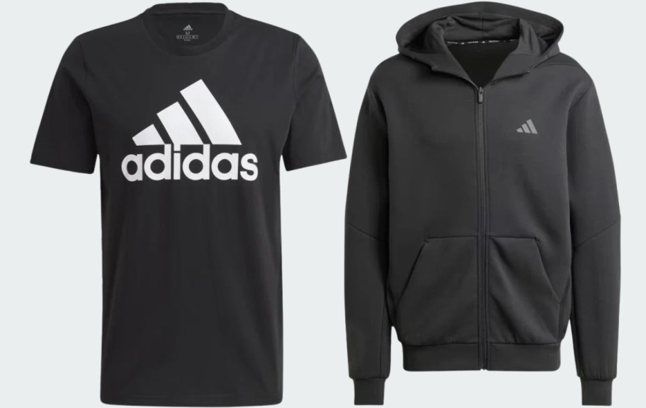 mens tee and track jacket