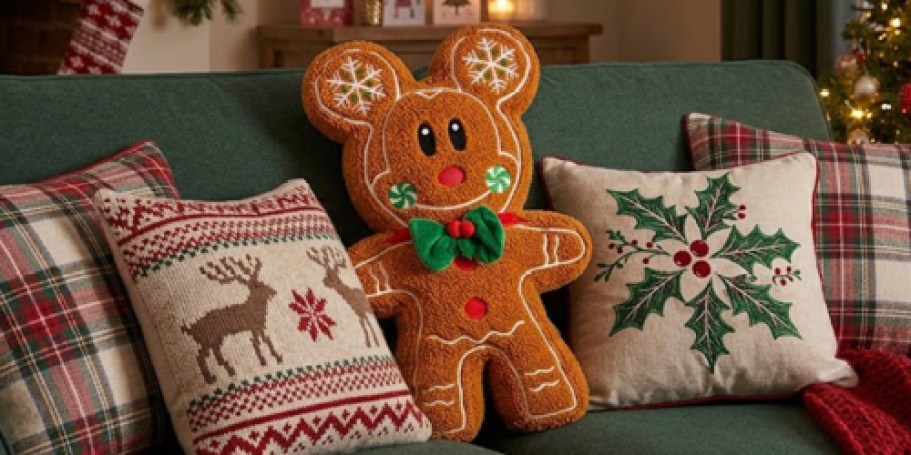 New Disney Gingerbread Plush Pillows on Amazon | Mickey Mouse, Spider-Man, & More!