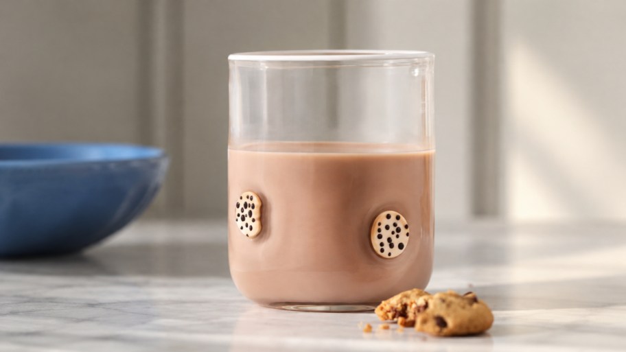 chocolate chip cookie icon glass