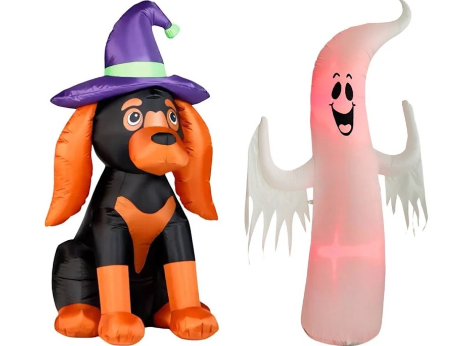 witch dog and ghost inflatables