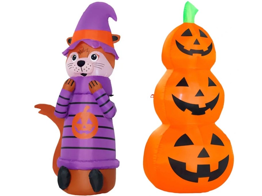 otter and pumpkin inflatables 