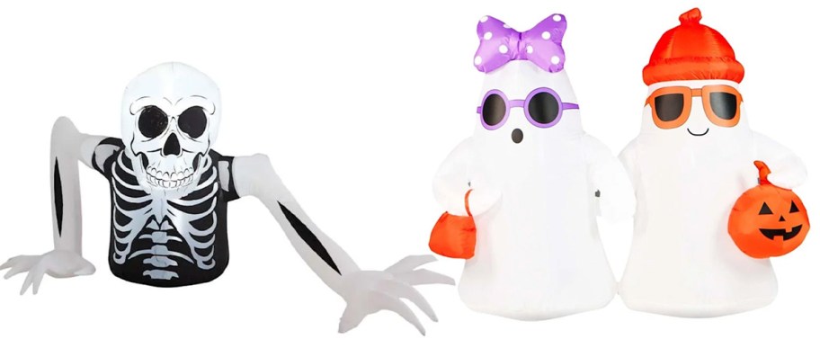 skeleton and ghost inflatables