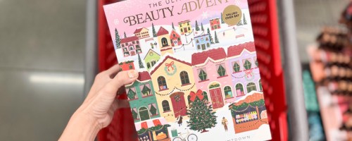 hand holding beauty advent calendar