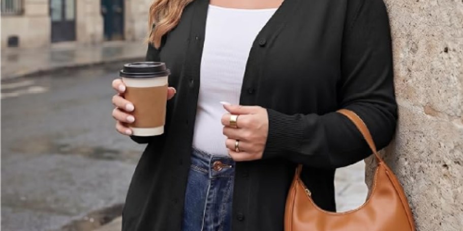 Plus Size Women’s Cardigans Just $11.49 on Amazon (Reg. $23)