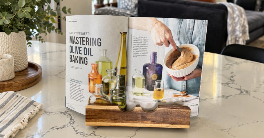 Amazon Acacia Wood Cookbook Stand Just $15.59 (Reg. $26)