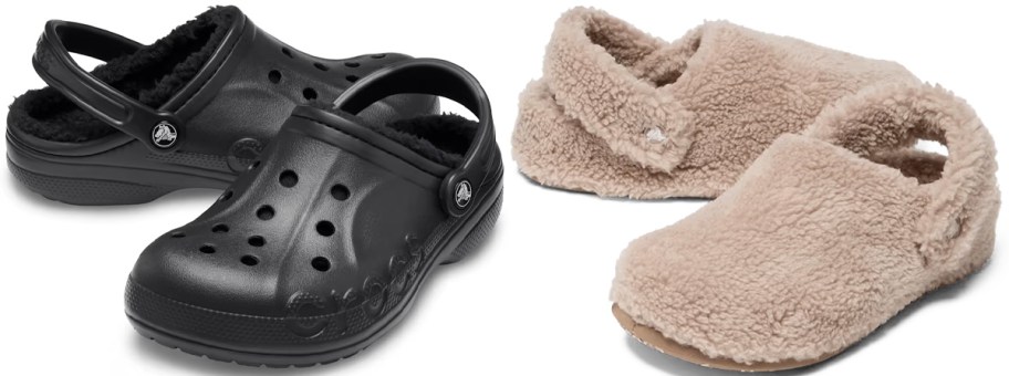 black and tan fur clogs 
