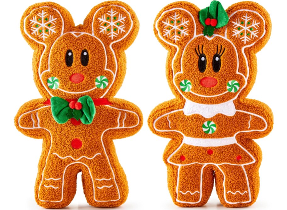 mickey and minnie gingerbread pillows