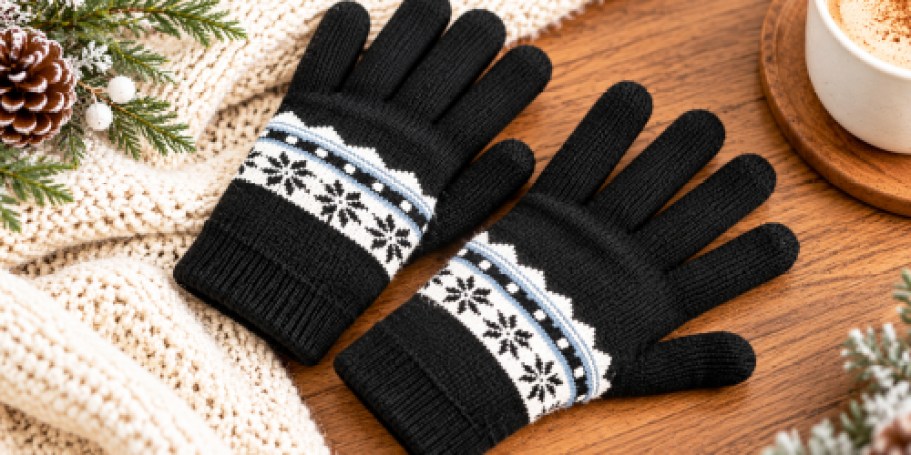 Wool-Lined Touch Screen Gloves Just $5.99 on Amazon