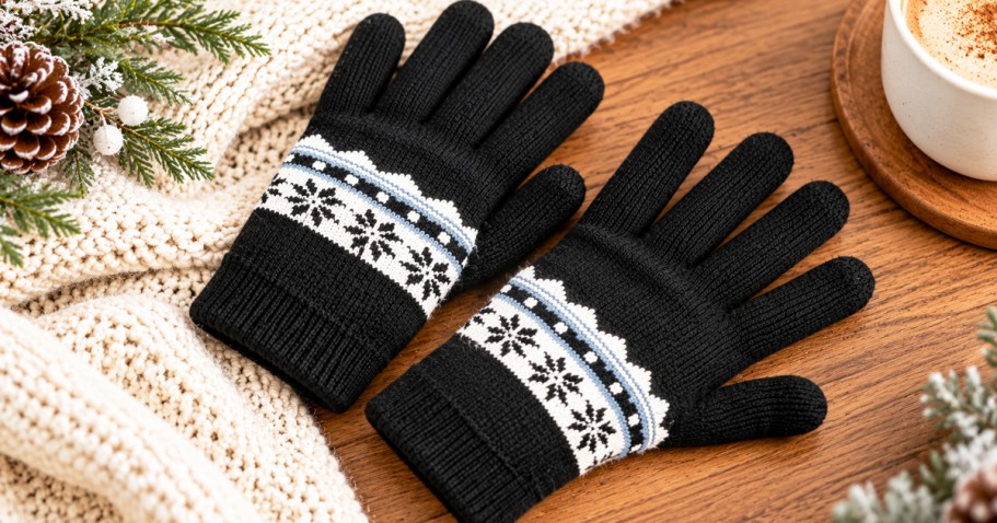 Wool-Lined Touch Screen Gloves Just $5.99 on Amazon