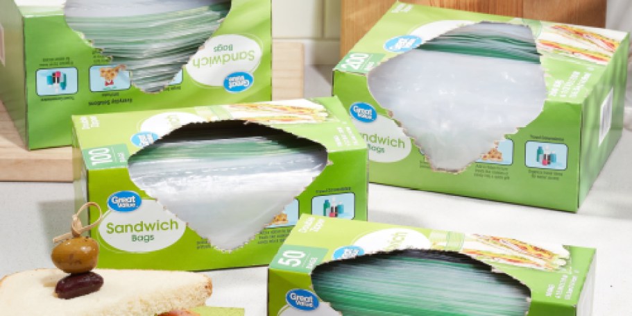 Walmart Sandwich Bags 100-Count UNDER $2 + More