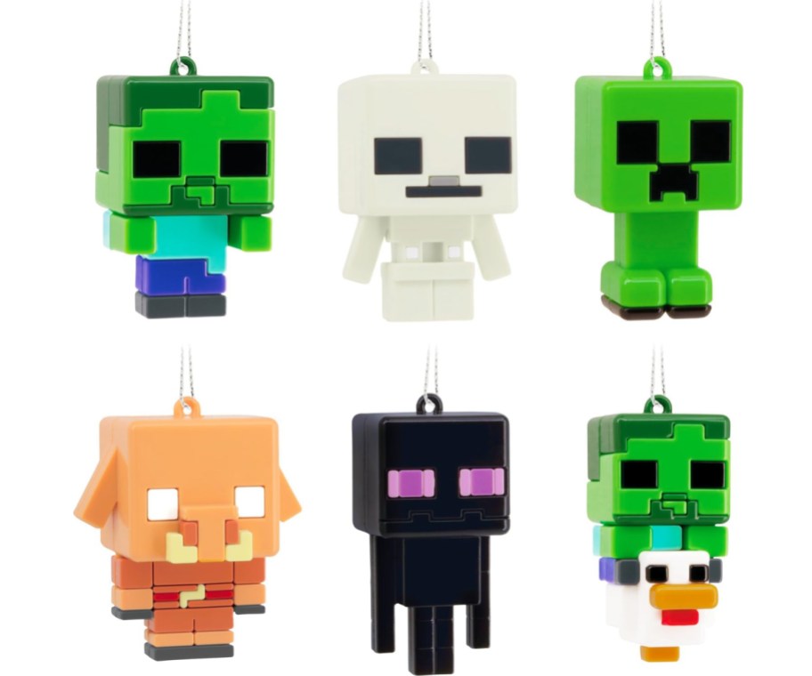6 minecraft blindbox ornaments
