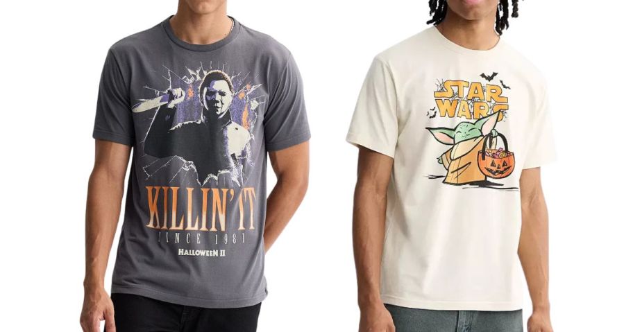 halloween and star wars mens tees