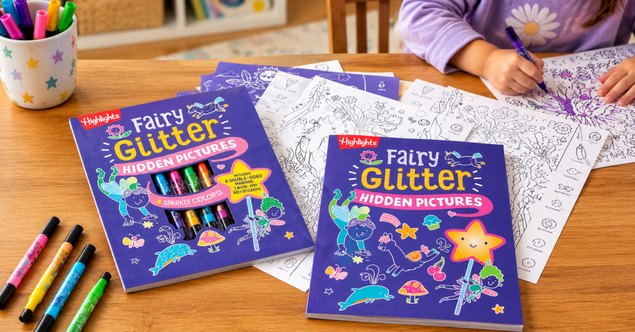 2 highlights fairy books on a table